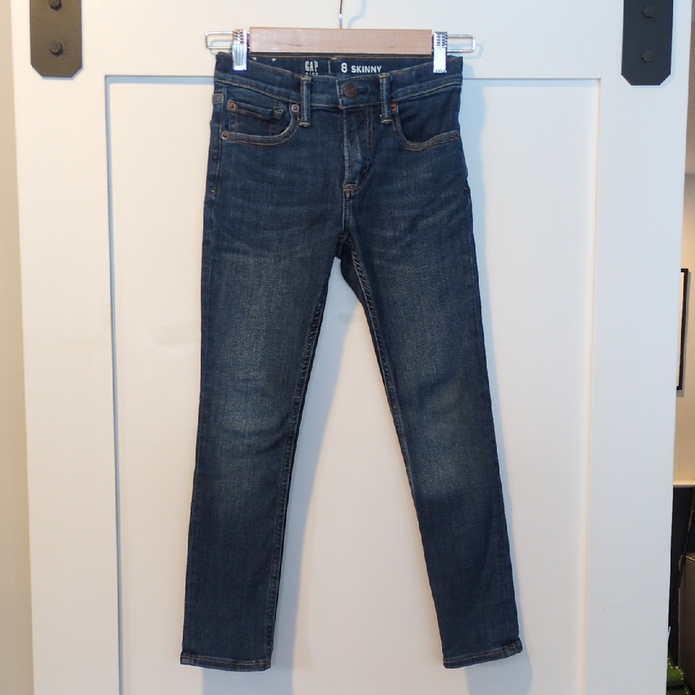 Gap Kids Dark Indigo Skinny Jeans Size 8 Stretch Denim
